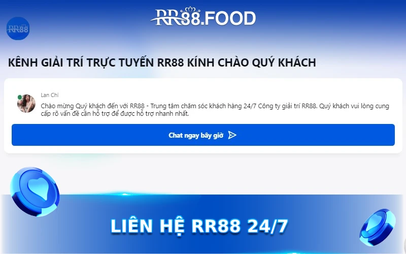 Kênh live chat liên hệ trực tiếp hỗ trợ người chơi 24/7